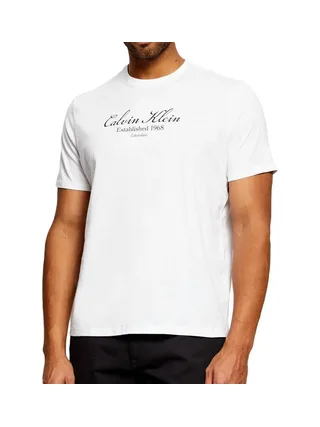 T-Shirt Blanc Homme Calvin Klein Jeans Script Cal 1