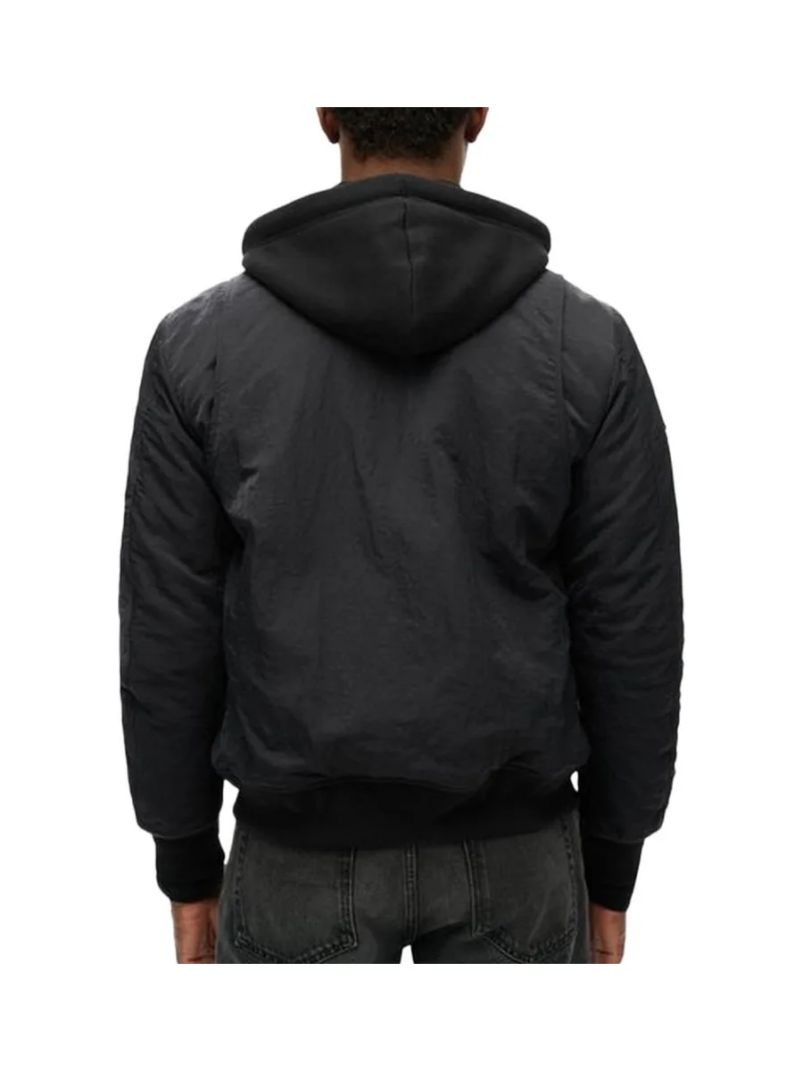 Veste Noir Homme Superdry Hooded 3