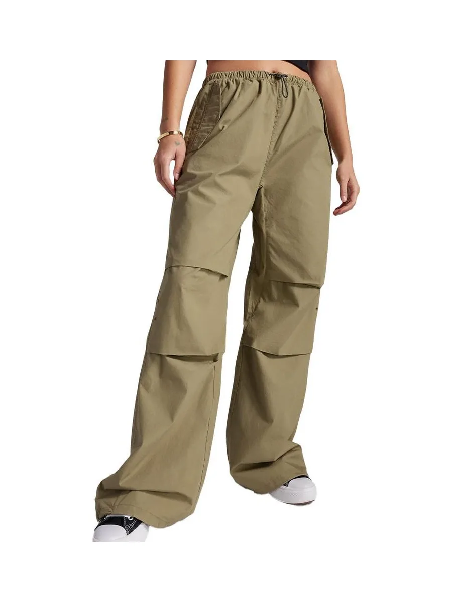 Pantalons fluide Cargo Kaki Femme Converse Parachute Mossy Sloth 2