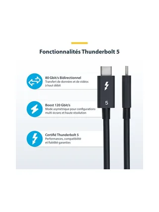 3ft 1m Certified Thunderbolt 5 Cable 11