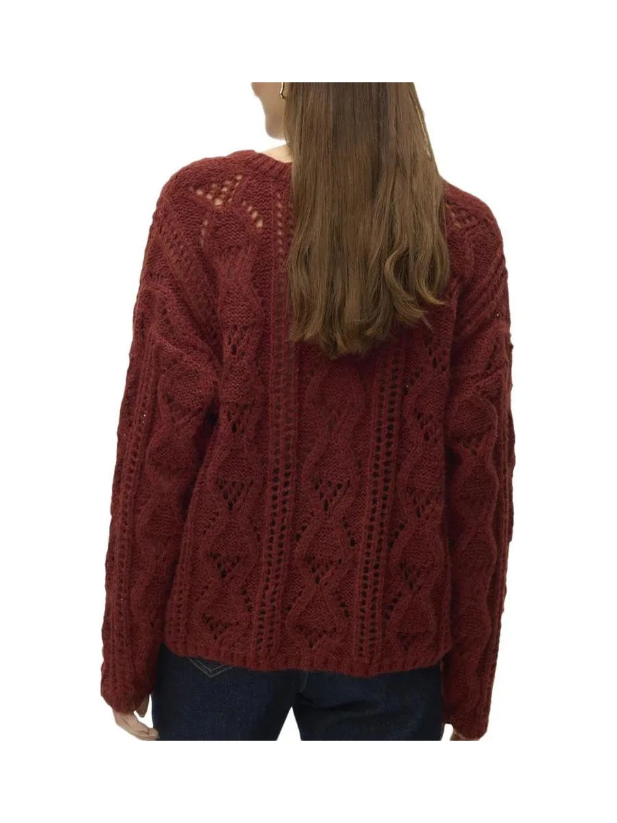 Pull Bordeaux Femme Vero Moda Structure 3