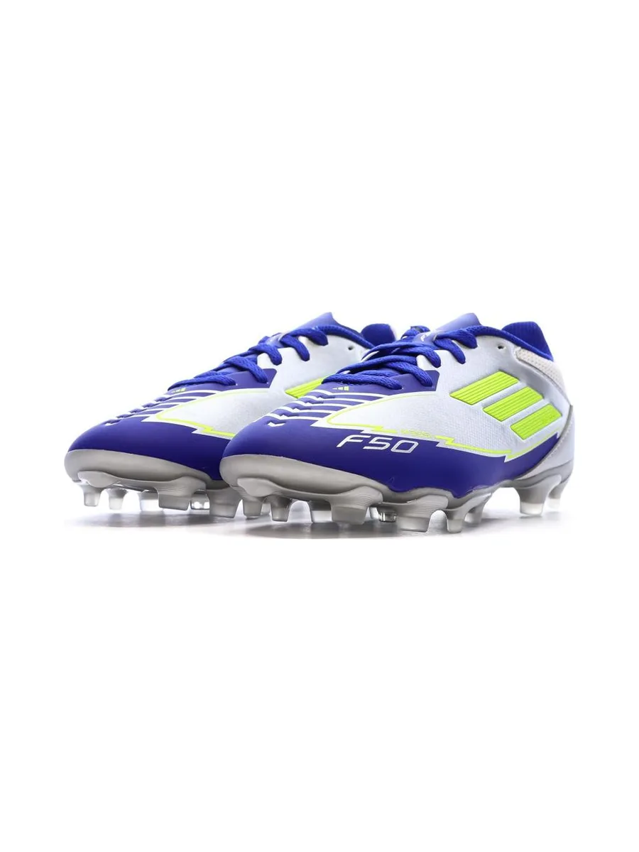 Chaussures de football Bleu/Argent Garçon Adidas F50 6