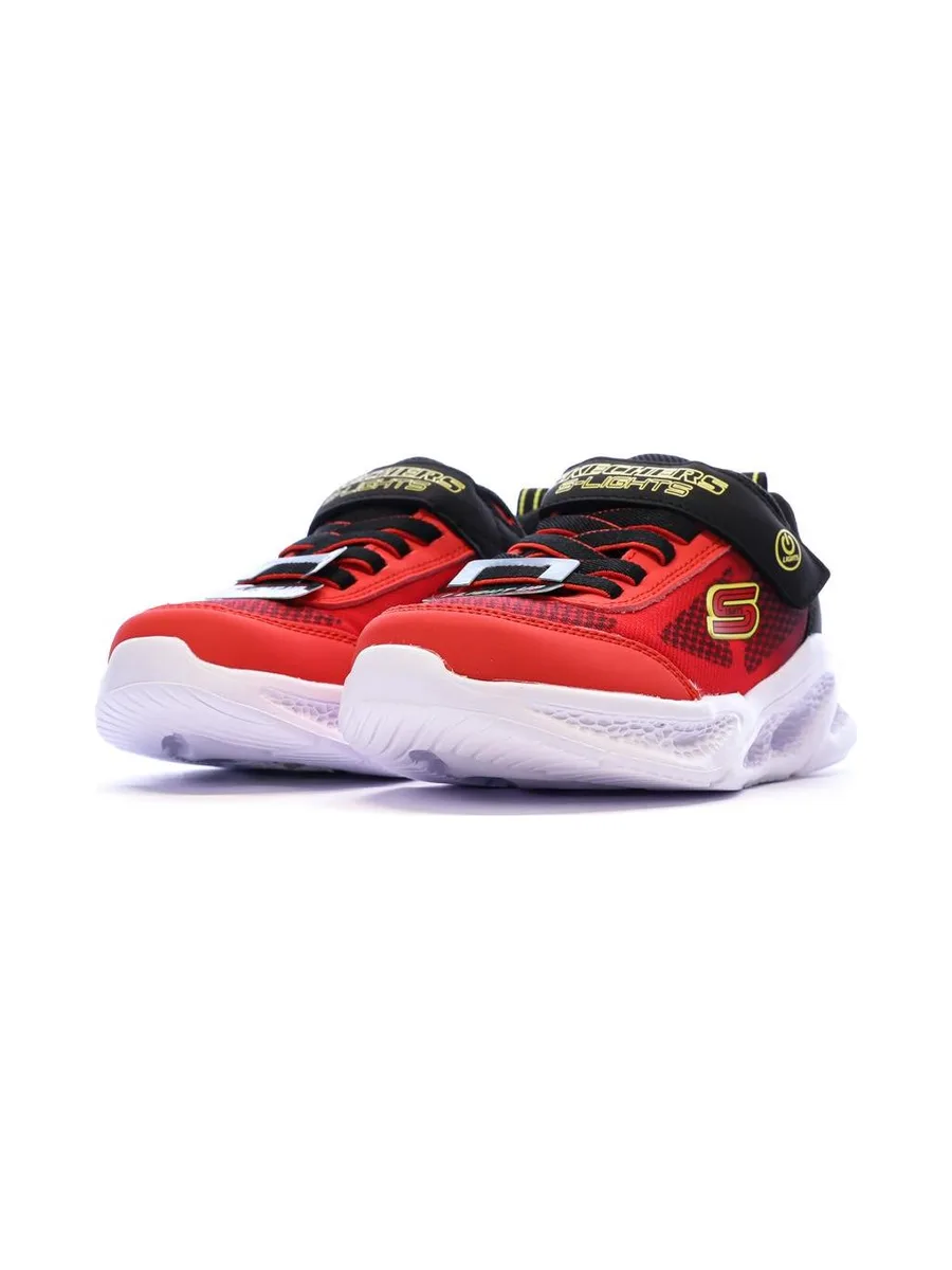 Baskets Rouges/Noires Garçon Skechers krendo 7