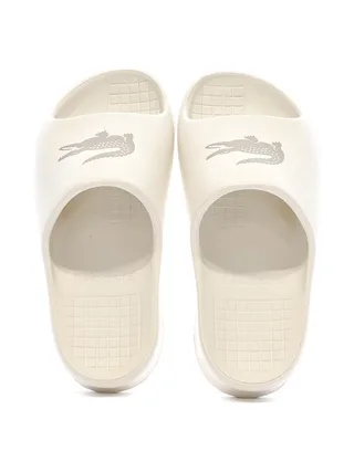 Claquettes Beiges Femme Lacoste Serve Slide 2.0 3