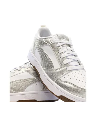 Baskets Blanc/Argent Femme Puma Rebound V6 Low Metal 7