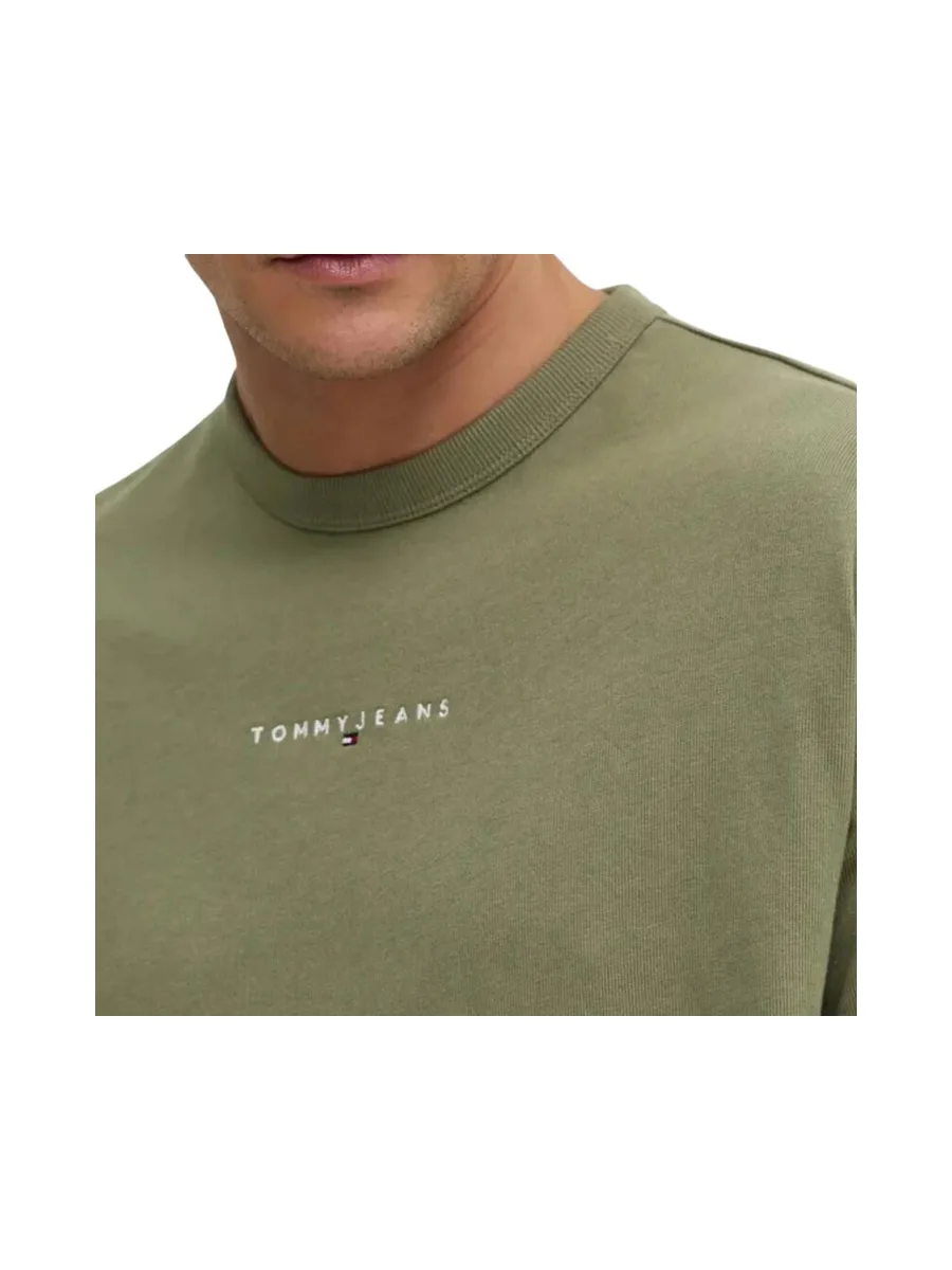 T-Shirt Kaki Homme Tommy Hilfiger Linear0 4