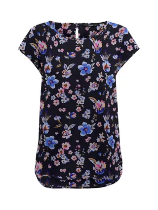 Top Marine à fleurs Femme Only Nova 1