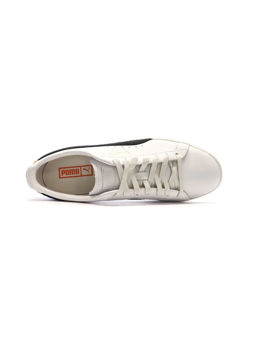Baskets Blanches/Noires Homme Puma Clyde Base 5