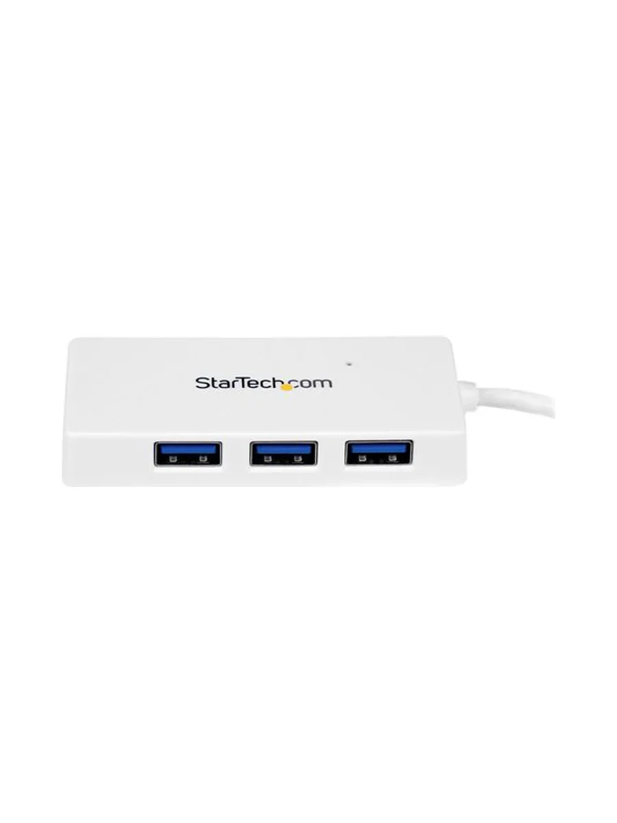 Portable 4 Port Mini USB 3.0 Hub - White 3