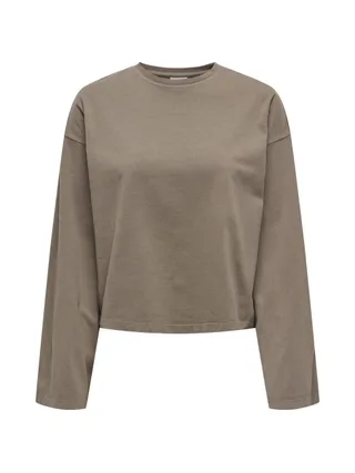 T-Shirt Manches Longues Marron Femme JDY Washed 1