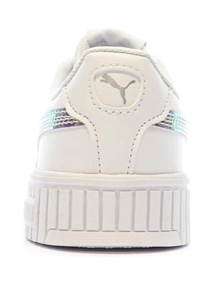 Baskets Blanche Fille Puma Carina 2.0 Holo 4