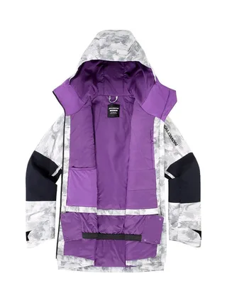 Manteau de Ski Gris/Noir Salomon Bashley Puff 3