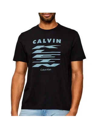 T-Shirt Noir/Bleu Homme Calvin Klein Jeans 30s 1