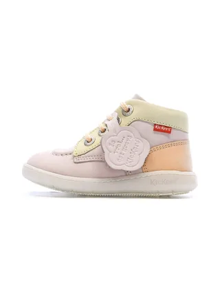 Baskets Rose Fille Kickers Kickiconic 1
