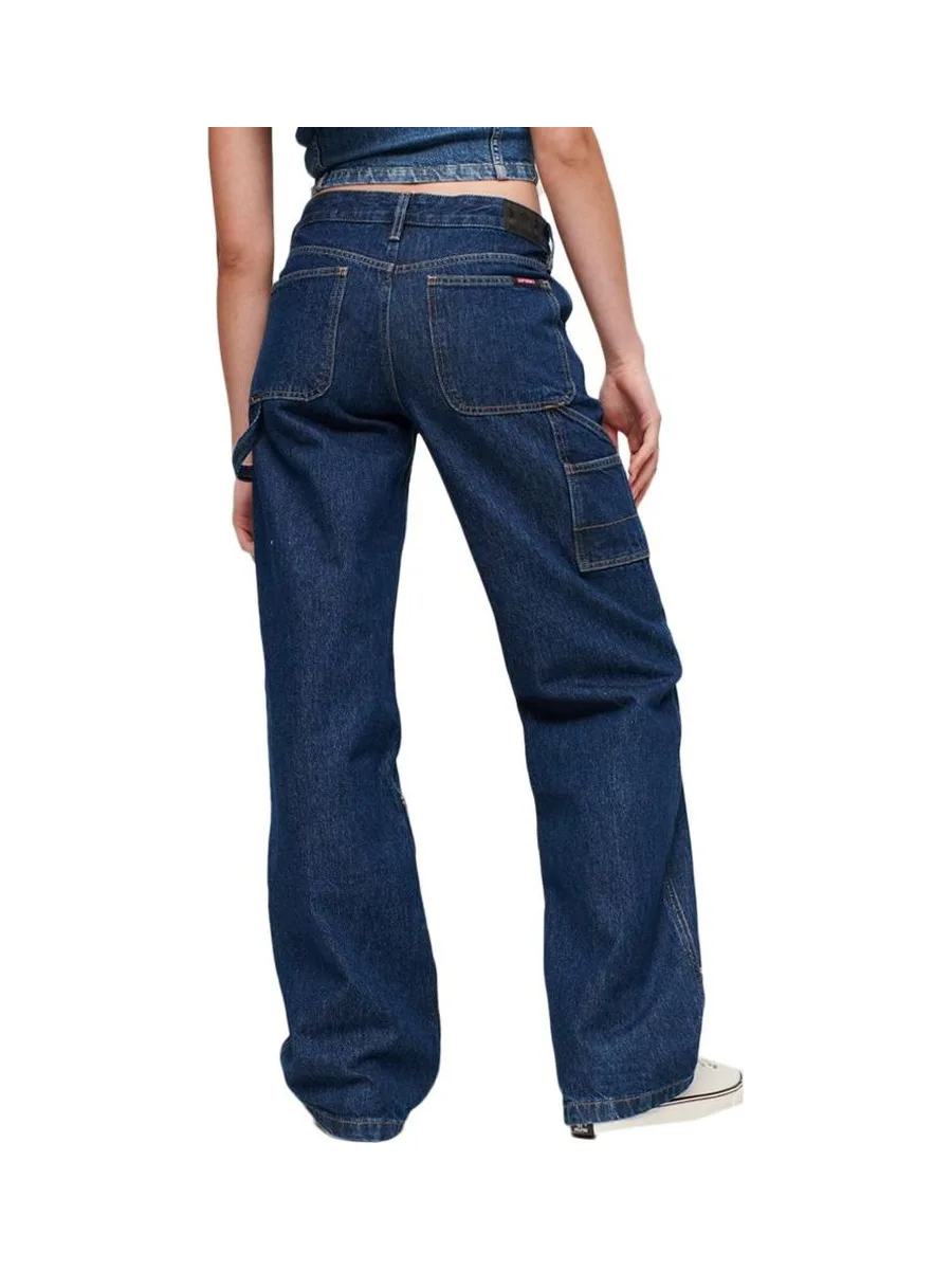 Jean Bleu Femme Superdry Rise Carpenter 3