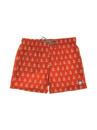 Short de bain Imprimée Orange Homme Sun project 3056 1