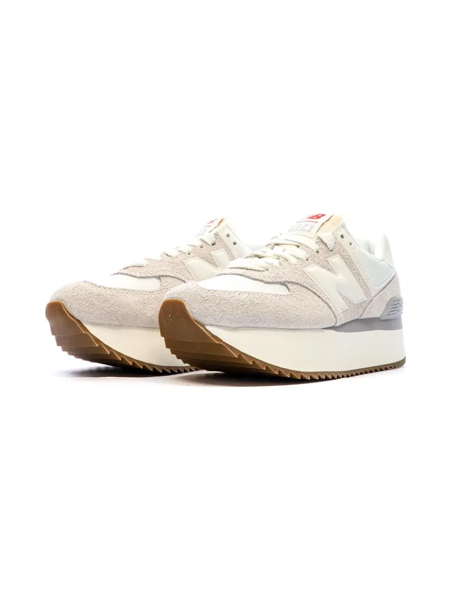Baskets Compensé Beige Femme New Balance 574 6