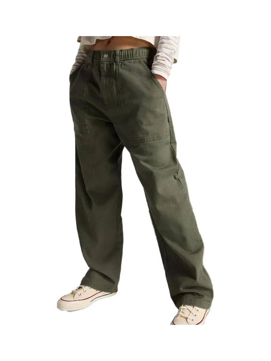 Pantalon Baggy Kaki Femme Converse Harbor Utility 2