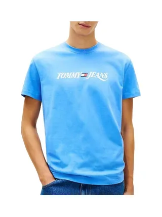 T-Shirt Turquoise Homme Tommy Hilfiger Vintage 1