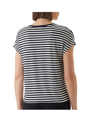 T-Shirt Blanc/Marine Femme Morgan DIVA 2