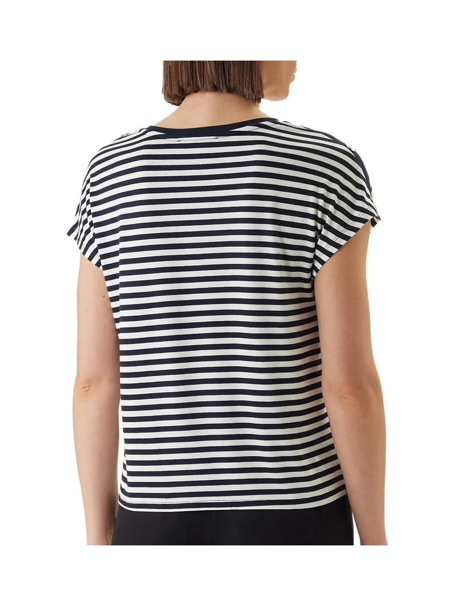T-Shirt Blanc/Marine Femme Morgan DIVA 2