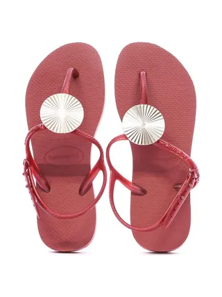 Tongs Rouge Femme Havaianas Twist Metal Pau Brasil 3