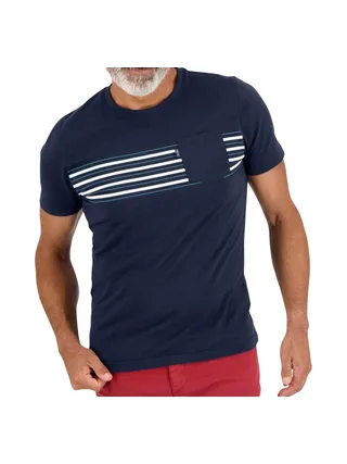 T-Shirt Marine Homme TBS Recifs 1