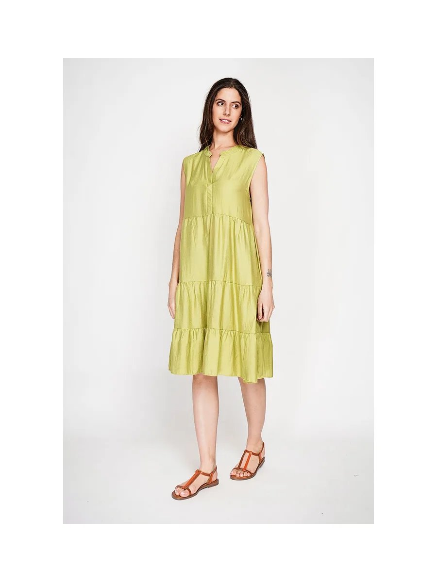 Robe col tunisien gaufrée à étages S/M 17