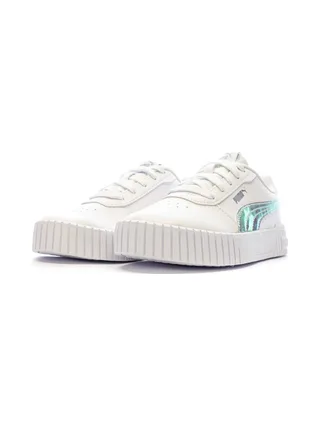 Baskets Blanche Fille Puma Carina 2.0 Holo 6