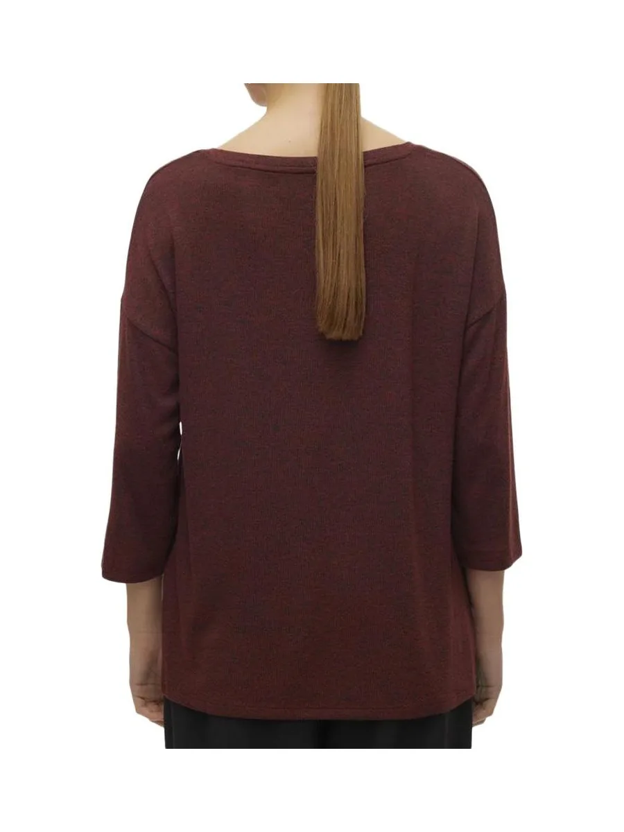 Pull Bordeaux Femme Vero Moda Brianna 3/4 3