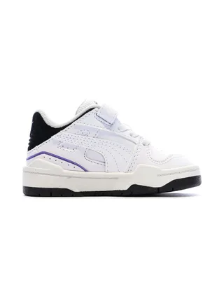 Baskets Blanc/Violet Garçon Puma Slipstream 2