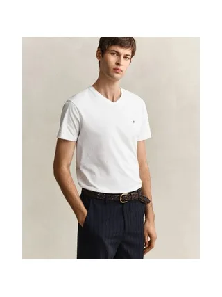 T-shirt GANT Slim Shield à col en V 1