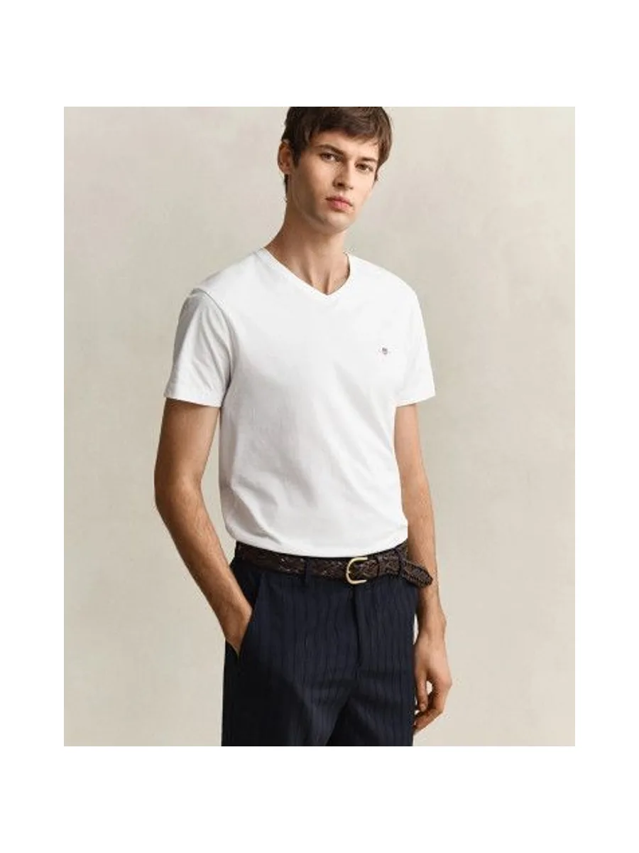 T-shirt GANT Slim Shield à col en V 3