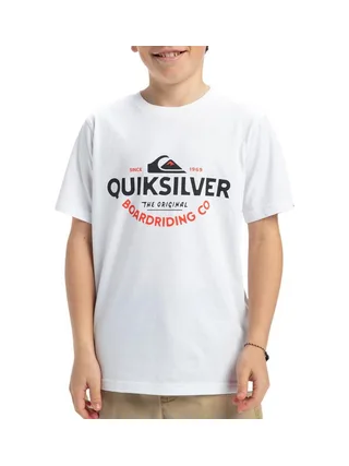 T-shirt Blanc Garçon Quiksilver Typed Out 1