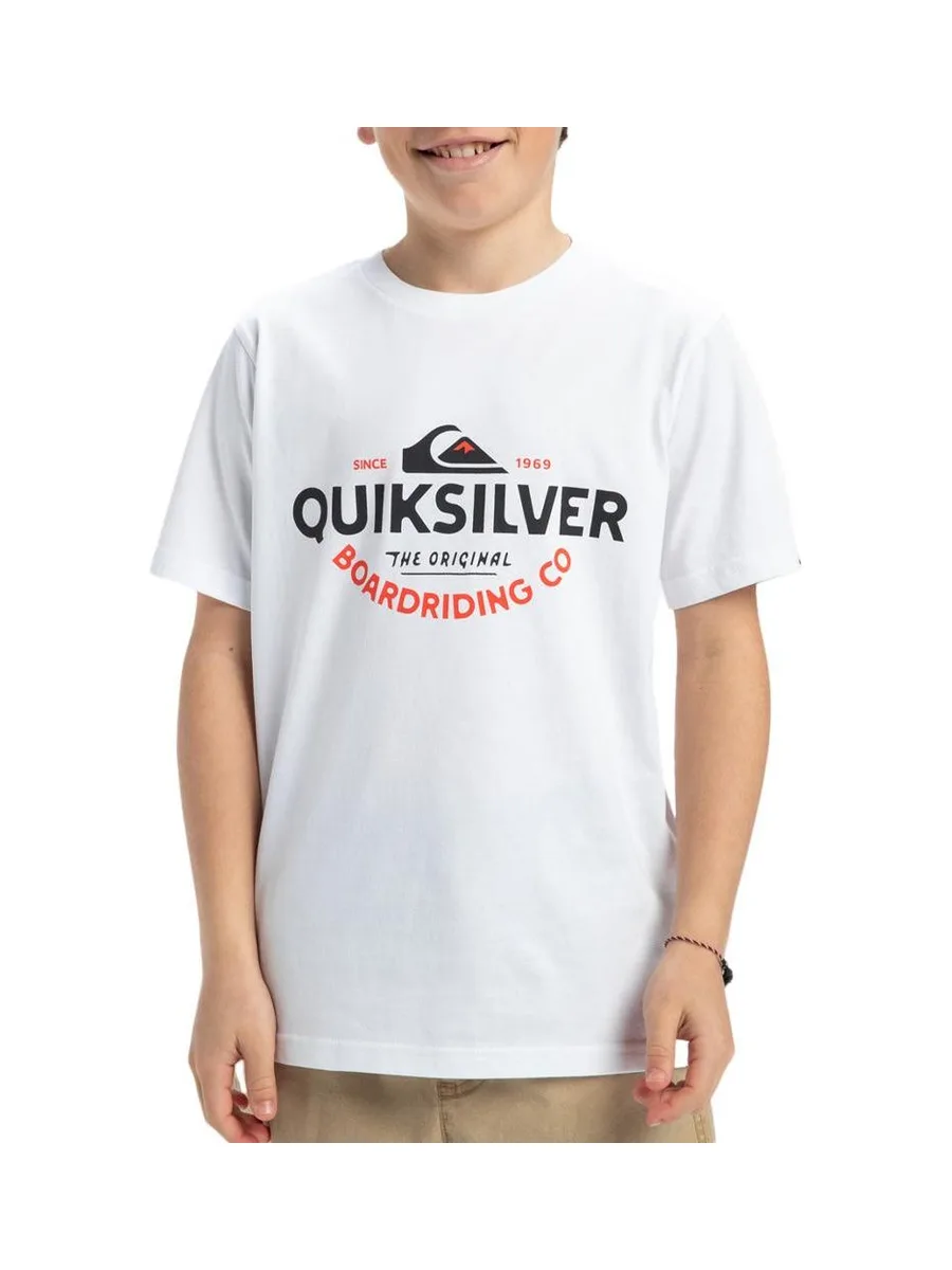 T-shirt Blanc Garçon Quiksilver Typed Out 1