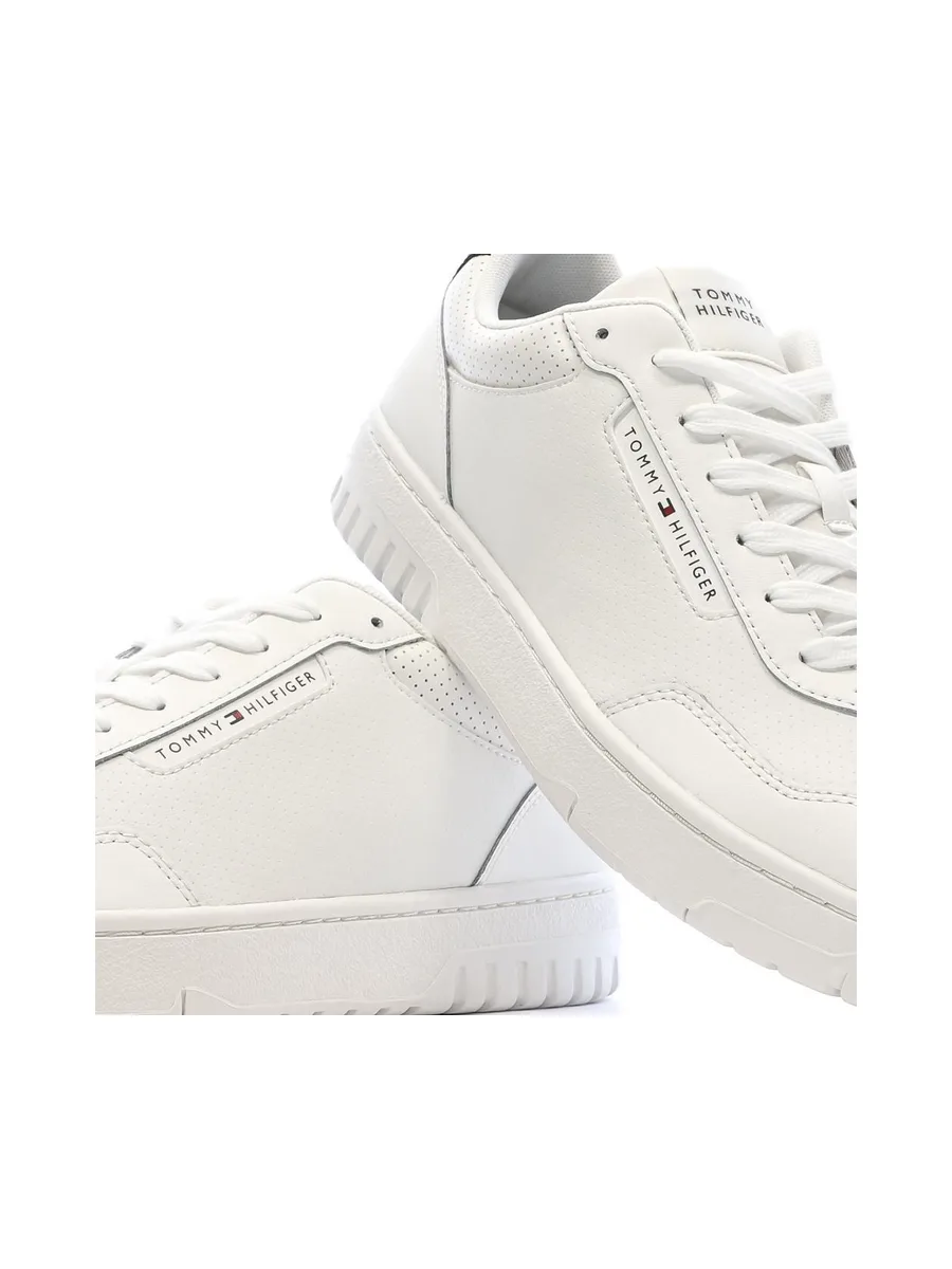 Baskets Blanches/Olive Homme Tommy Hilfiger Th Hi Vulc 8