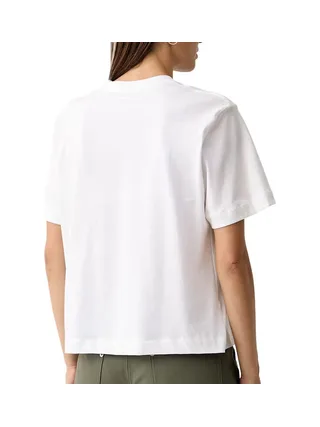 T-Shirt Blanc Femme Calvin Klein Jeans Boxy Bold 2
