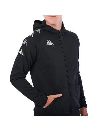 Sweat Zippé Noir/Argenté Homme Kappa Divieto 1