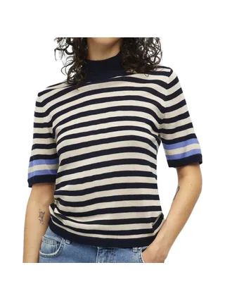 Pull Beige/Noir Femme Object Danya 1