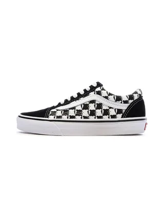 Baskets Blanches/Noires Homme Vans Old Skool Checker 1