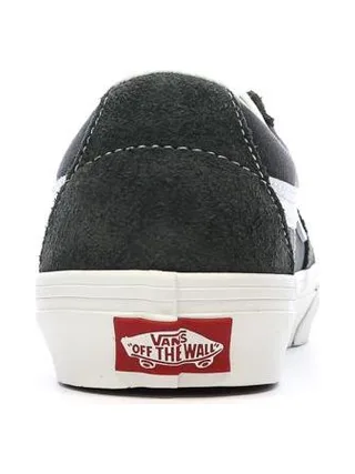 Baskets Gris/Blanc Femme Vans Sk8-low Canva 3
