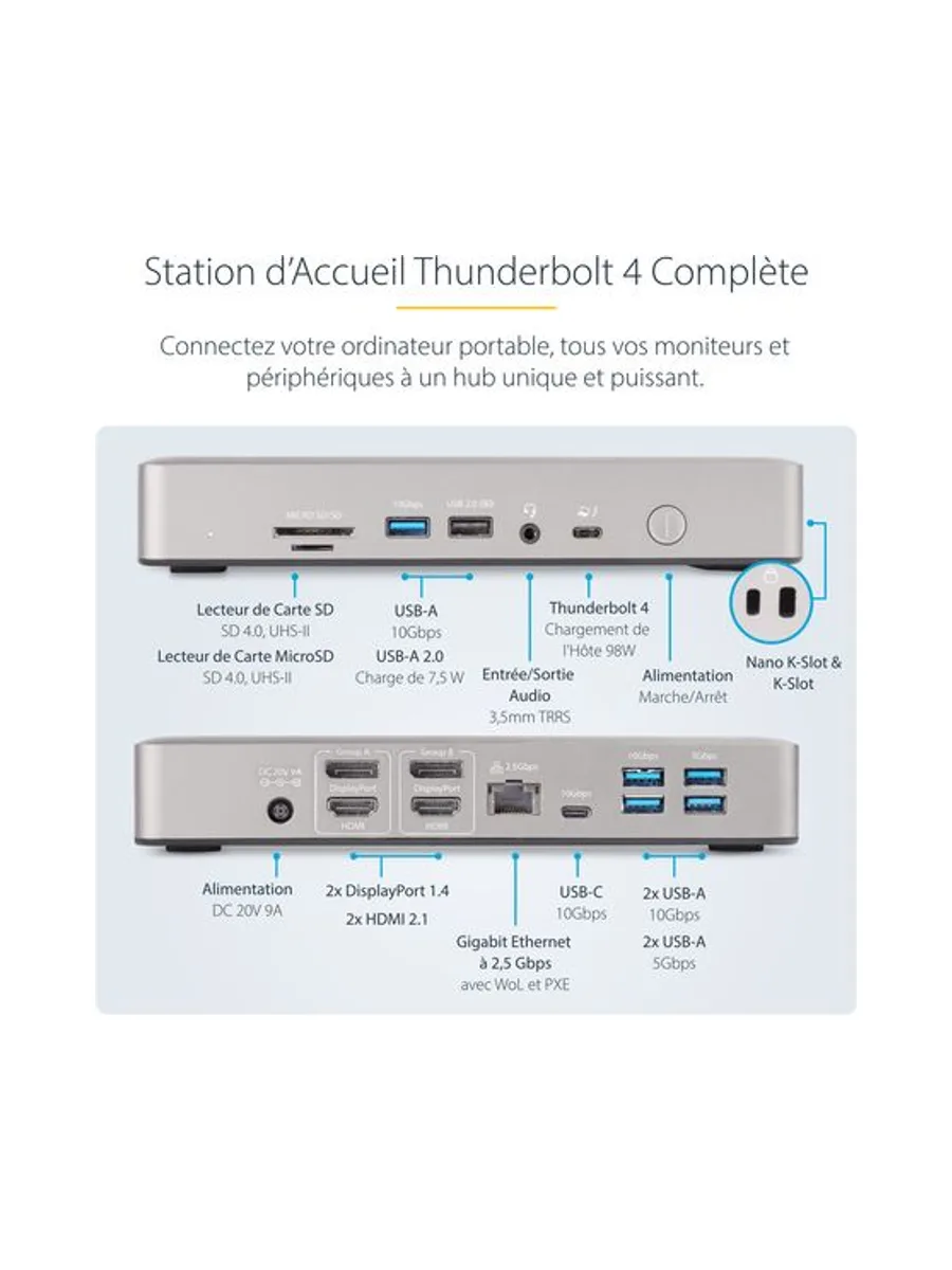 Thunderbolt 4 Multi-Display Dock 7x USB 10