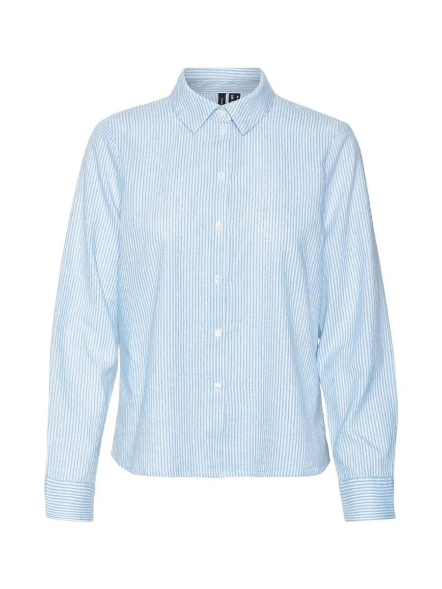 Chemise Bleu/Blanche à Rayures Femme Vero Moda Ani Oxford 3