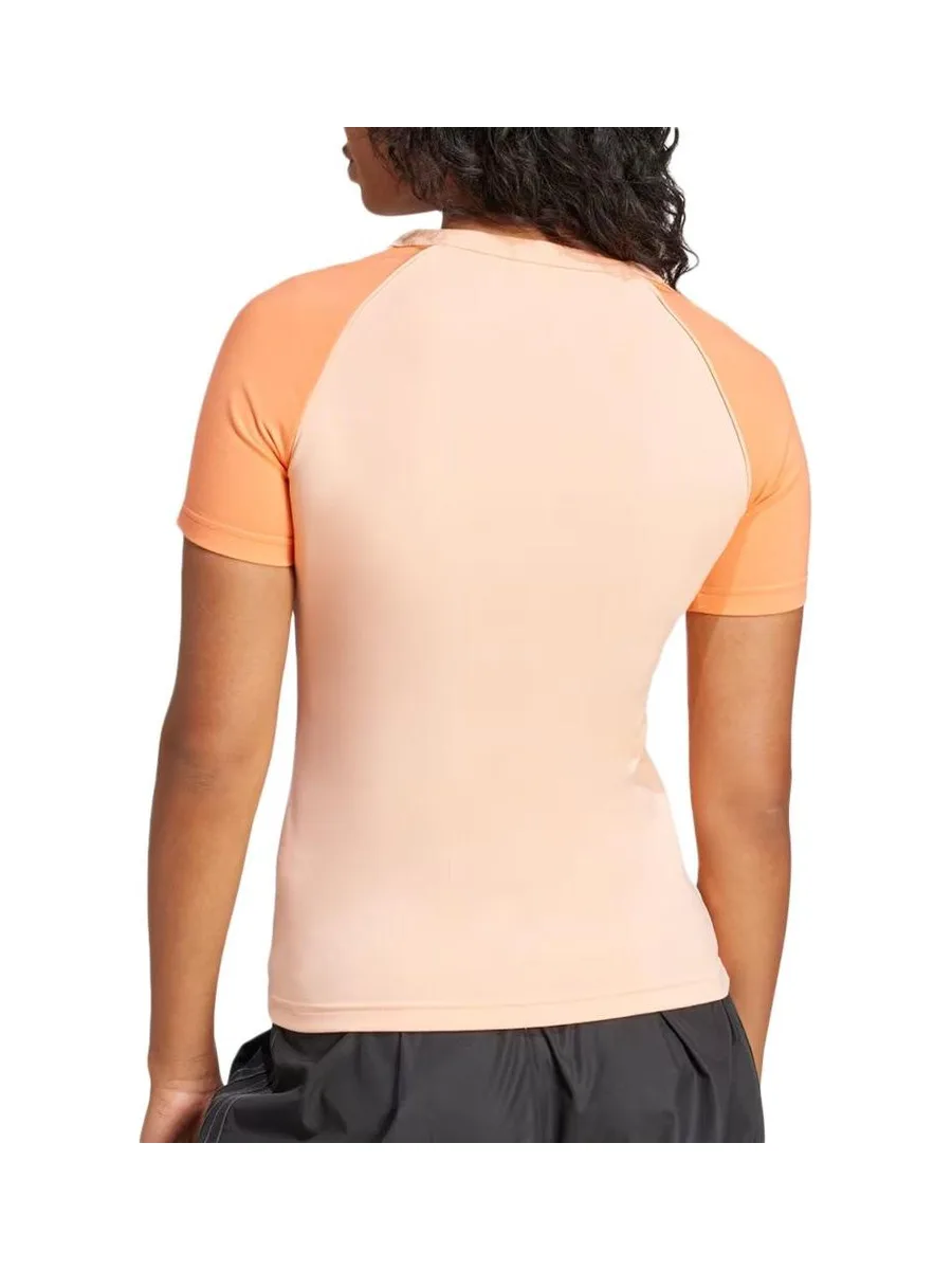 T-shirt Rose Slim Adidas 3 bandes Adicolor 3