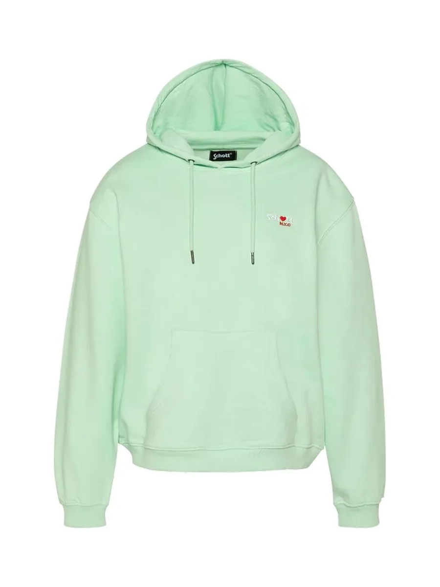 Sweat Vert Femme Schott SWHBRODEDW 2