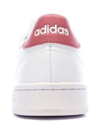 Baskets Blanches/Roses Fille Adidas Advantages 3