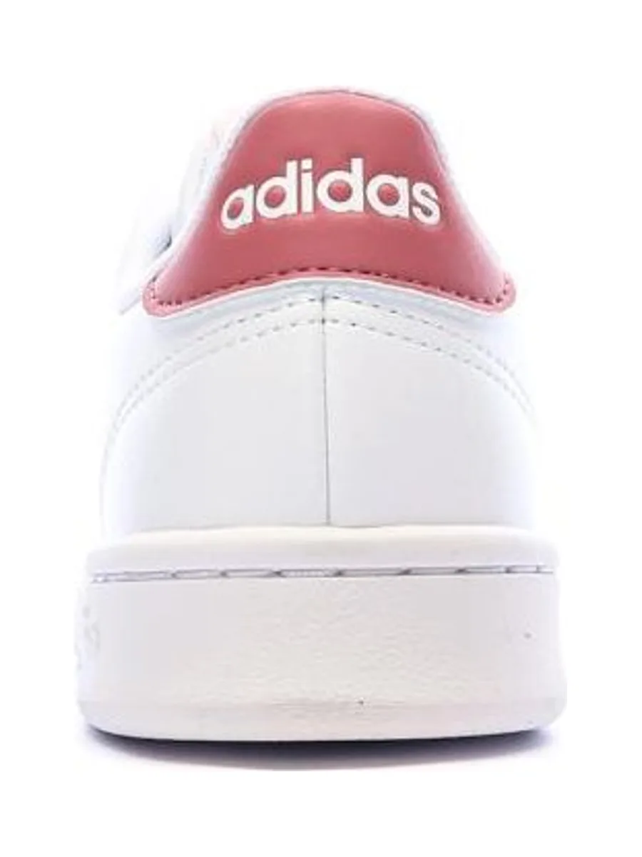 Baskets Blanches/Roses Fille Adidas Advantages 3