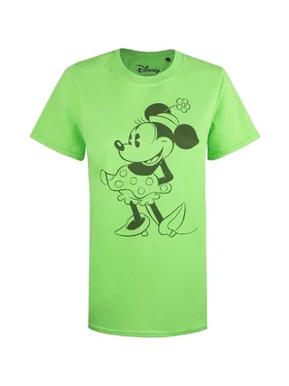 T-Shirt Vert Femme Disney Minnie Lime 2