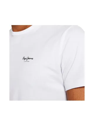 T-shirt Blanc Homme Pepe Jeans Original Basic 3