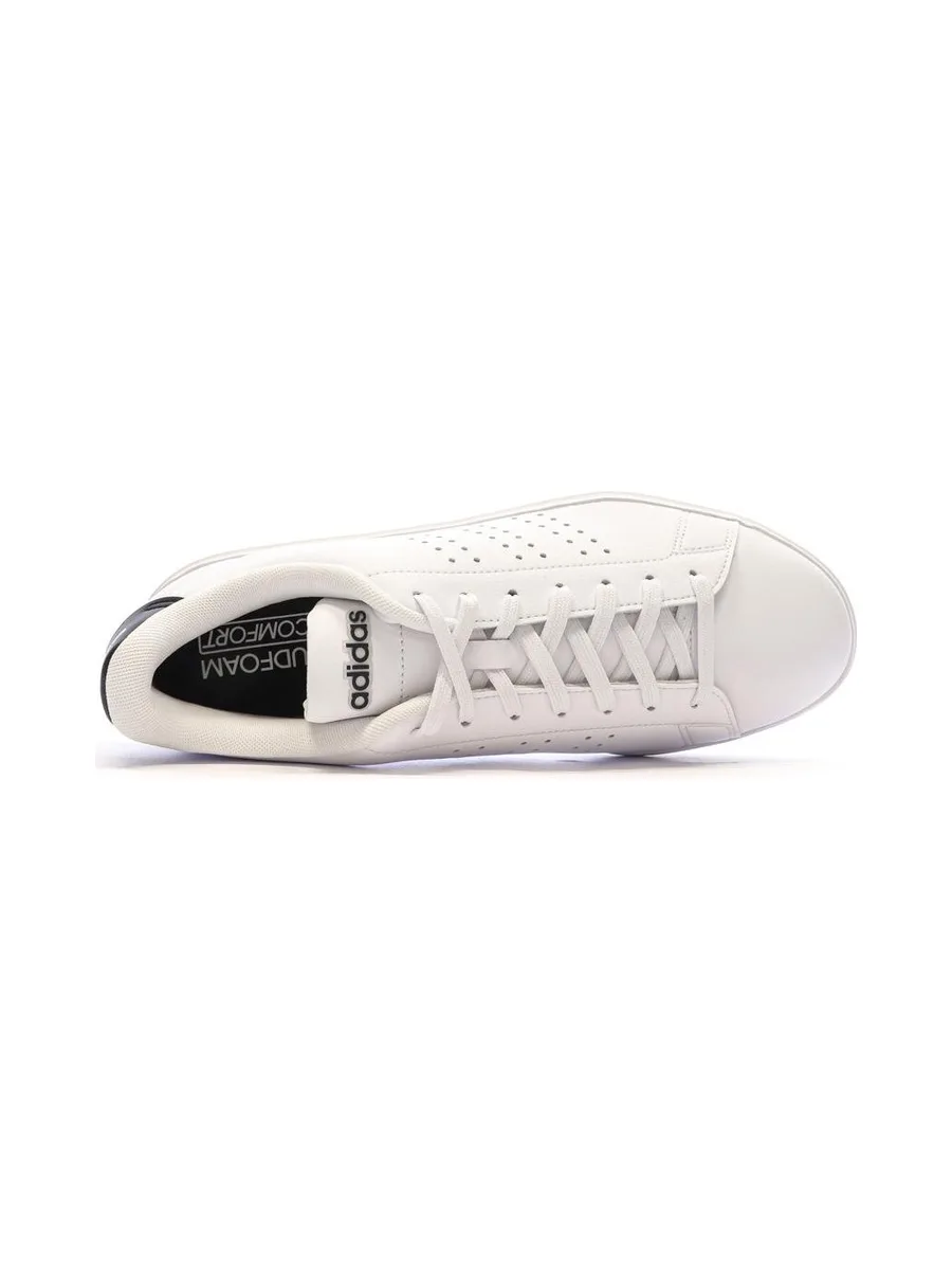 Baskets Blanches/Noir Homme Adidas Advantage 2.0 5